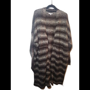 Women's Sonoma Brown And White Mid Length Sweater 1X